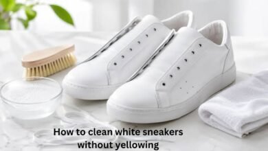 How to clean white sneakers without yellowing